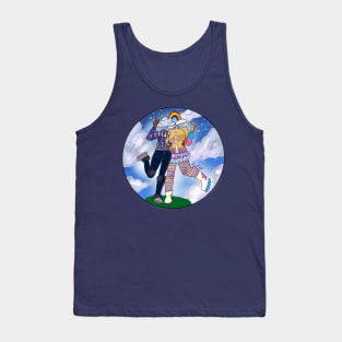 cloudy and rainbow Tank Top